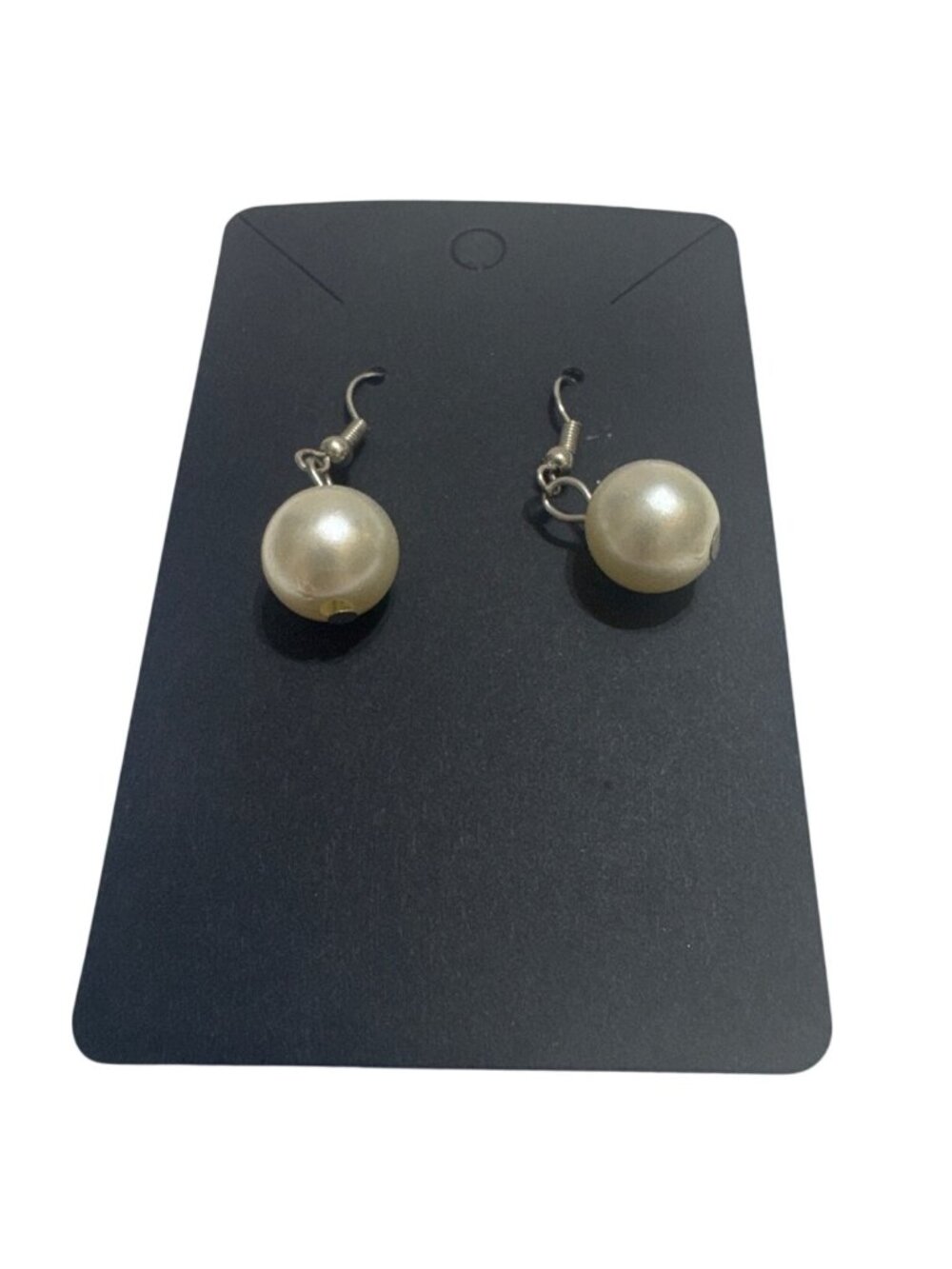Pearl Drop Dangle Earrings Silver Hook Lightweight Classic Timeless Bridal Weddi